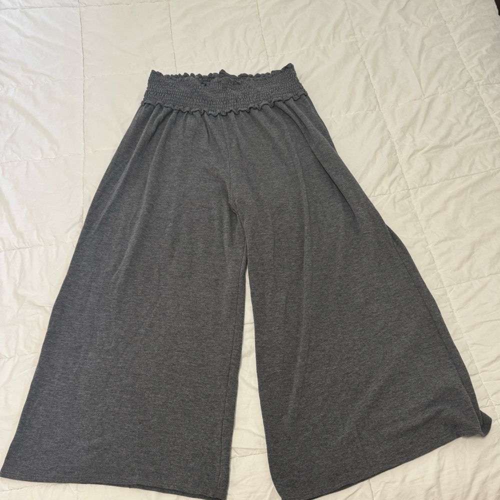 Gray Wide-Leg Pants